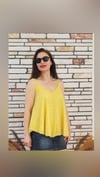 Sarı Pul Palet Kumaş Askılı Bluz