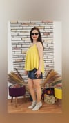 Sarı Pul Palet Kumaş Askılı Bluz