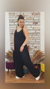 Siyah Askılı Şalvar Tulum Elbise