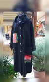 Siyah Yün Buklet Kaban (Oversize)
