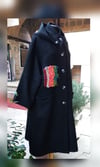 Siyah Yün Buklet Kaban (Oversize)