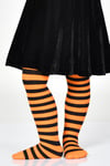 Çocuk-Bebek Halloween Holley Turuncu-Siyah Çember Desenli Külotlu