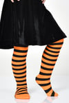 Çocuk-Bebek Halloween Holley Turuncu-Siyah Çember Desenli Külotlu