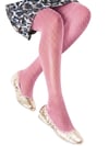 Kız Çocuk File Külotlu Çorap - Pembe