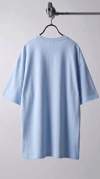 1 Adet Erkek Açık Bebe Mavi Basic Düz Baskısız Oversize Salas Loose Fit T-shirt