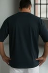 1 Adet Erkek Koyu Petrol Yeşil Basic Düz Baskısız Oversize Salas Loose Fit T-shirt