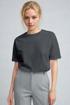 %100 Pamuk Nefes Alan Bisiklet Yaka Regular Fit Normal Kesim Baskisiz Basic T-Shirt