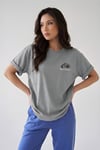 Arid Mountain Gri Oversize Salas Boyfriend Kadın T-Shirt