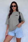 Arid Mountain Gri Oversize Salas Boyfriend Kadın T-Shirt