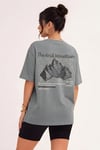 Arid Mountain Gri Oversize Salas Boyfriend Kadın T-Shirt