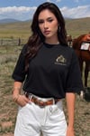 Arid Mountain Siyah Oversize Salas Boyfriend Kadın T-Shirt