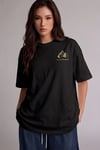 Arid Mountain Siyah Oversize Salas Boyfriend Kadın T-Shirt
