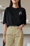 Arid Mountain Siyah Oversize Salas Boyfriend Kadın T-Shirt
