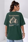 Arid Mountain Yeşil Oversize Salas Boyfriend Kadın T-Shirt