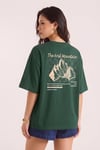Arid Mountain Yeşil Oversize Salas Boyfriend Kadın T-Shirt