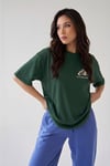 Arid Mountain Yeşil Oversize Salas Boyfriend Kadın T-Shirt