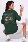 Arid Mountain Yeşil Oversize Salas Boyfriend Kadın T-Shirt