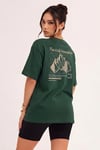 Arid Mountain Yeşil Oversize Salas Boyfriend Kadın T-Shirt