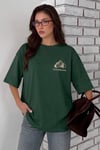 Arid Mountain Yeşil Oversize Salas Boyfriend Kadın T-Shirt