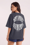 Dont Announce Füme Oversize Salas Boyfriend Kadın T-Shirt