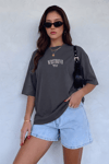 Dont Announce Füme Oversize Salas Boyfriend Kadın T-Shirt