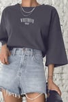 Dont Announce Füme Oversize Salas Boyfriend Kadın T-Shirt