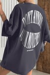 Dont Announce Füme Oversize Salas Boyfriend Kadın T-Shirt