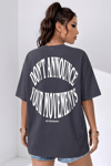 Dont Announce Füme Oversize Salas Boyfriend Kadın T-Shirt