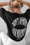 Dont Announce Siyah Oversize Salas Boyfriend Kadın T-Shirt