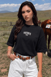Dont Announce Siyah Oversize Salas Boyfriend Kadın T-Shirt