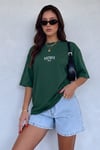 Dont Announce Yeşil Oversize Salas Boyfriend Kadın T-Shirt