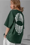 Dont Announce Yeşil Oversize Salas Boyfriend Kadın T-Shirt