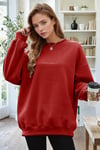Dreamer Baskılı 0 Sıfır Yaka Oversize Salaş Bol Kesim Polar Sweatshirt