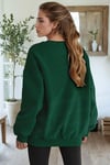Dreamer Baskılı 0 Sıfır Yaka Oversize Salaş Bol Kesim Polar Sweatshirt