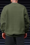 Düz Basic Baskısız Sıfır Bisiklet Yaka Oversize Salaş Sweatshirt Sweat