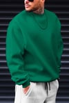 Düz Basic Baskısız Sıfır Bisiklet Yaka Oversize Salaş Sweatshirt Sweat