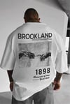 Erkek 1898 Baskılı Beyaz Oversize Salas Boyfriend T-Shirt