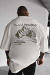 Erkek Arid Mountain Oversize Ekru Beyaz Salas T-Shirt
