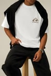 Erkek Arid Mountain Oversize Ekru Beyaz Salas T-Shirt