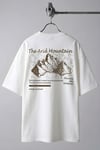 Erkek Arid Mountain Oversize Ekru Beyaz Salas T-Shirt