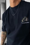 Erkek Arid Mountain Oversize Lacivert Salas T-Shirt