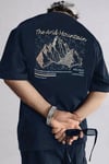 Erkek Arid Mountain Oversize Lacivert Salas T-Shirt