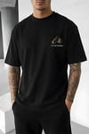 Erkek Arid Mountain Siyah Oversize Salas Boyfriend T-Shirt
