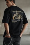 Erkek Arid Mountain Siyah Oversize Salas Boyfriend T-Shirt