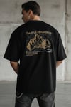 Erkek Arid Mountain Siyah Oversize Salas Boyfriend T-Shirt