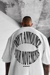 Erkek Beyaz Dont Announce Kabaran Baskı Bisiklet Yaka Oversize Salas T-Shirt