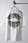 Erkek Beyaz Dont Announce Kabaran Baskı Bisiklet Yaka Oversize Salas T-Shirt
