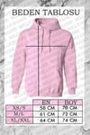 Erkek Beyaz Kapüşonlu Fermuarlı 3 Üç İplik Polar Kanguru Oversize Sweatshirt Zip Up Hoodie