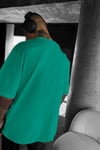 Erkek Bntn Yeşil City Of Angels Oversize Fit Bol Geniş Kalıp Salaş Kesim T-shirt