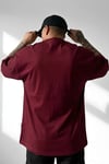 Erkek Bordo Spectacular Oversize Salas T-Shirt